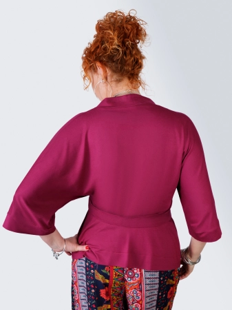 Narzutka kimono - BORDO