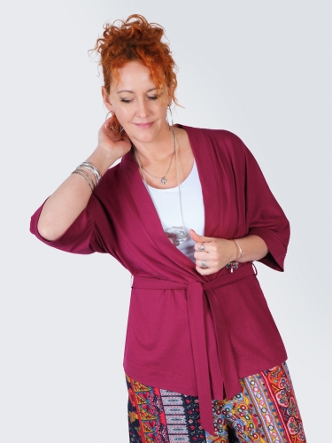 Przejdź do produktu Narzutka kimono - BORDO