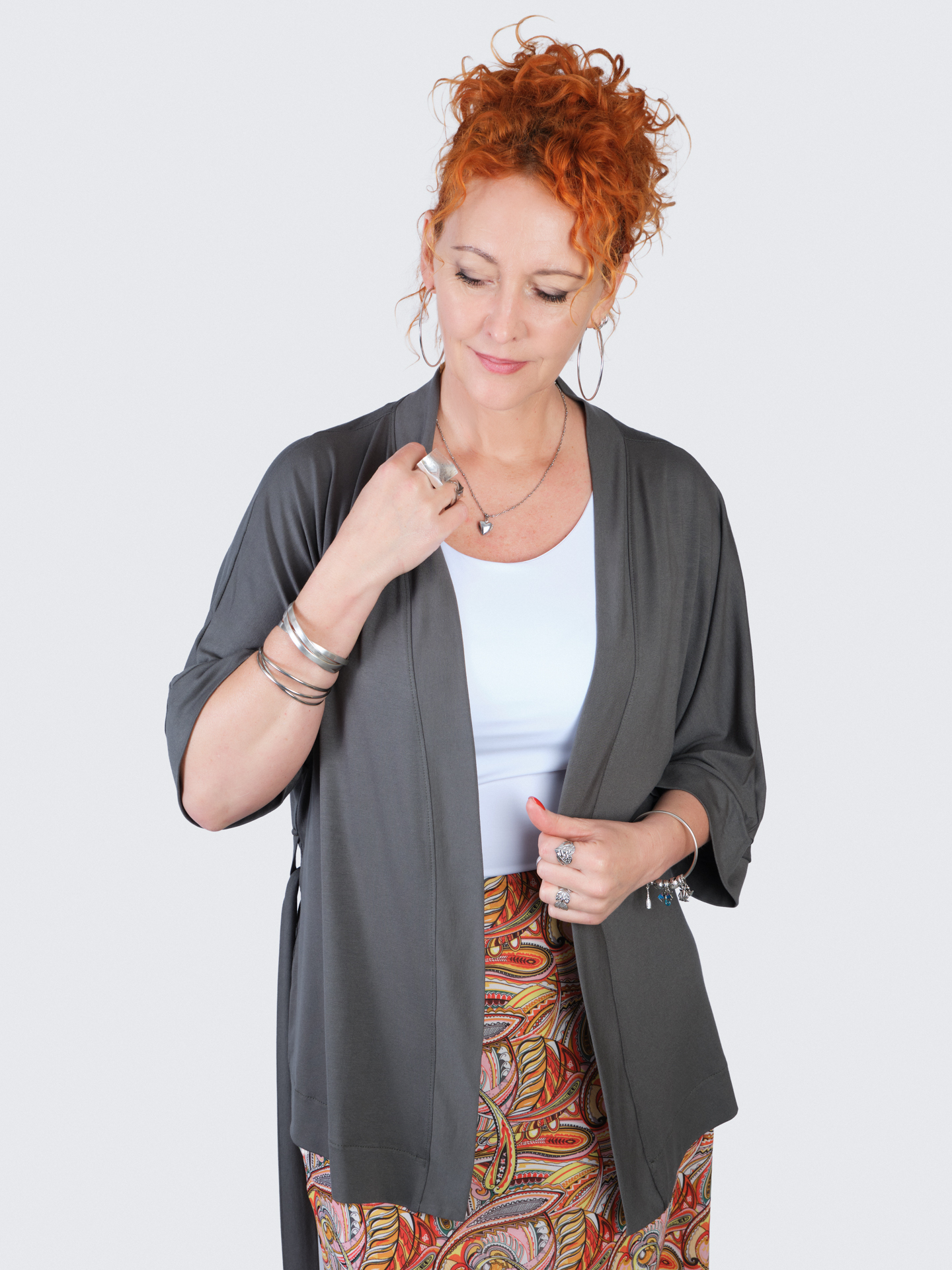 Narzutka kimono - KHAKI